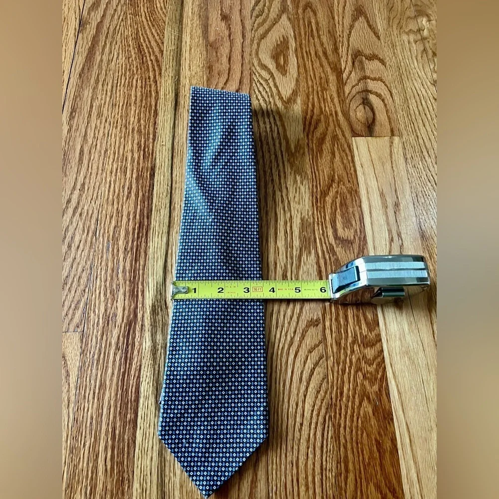 Brooks Brothers Silk Tie - Brown and Blue Geometric Shape Pattern